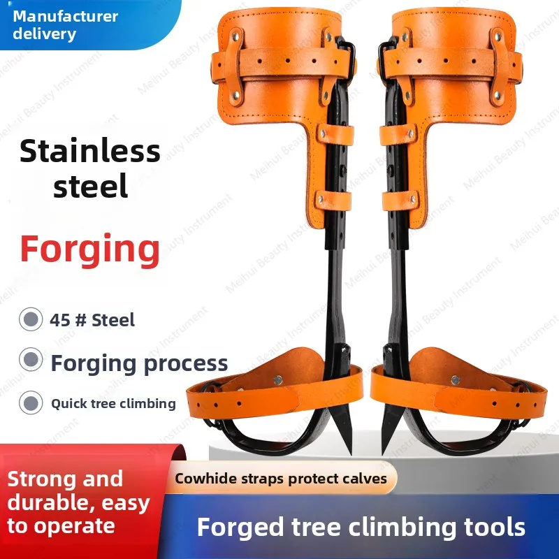 

Кованая модель из воловьей кожи, регулируемый вертикальный инструмент для лазания по деревьям, большая поворотное дерево, чтобы выбирать, завязка для ног, железная пряжка для обуви