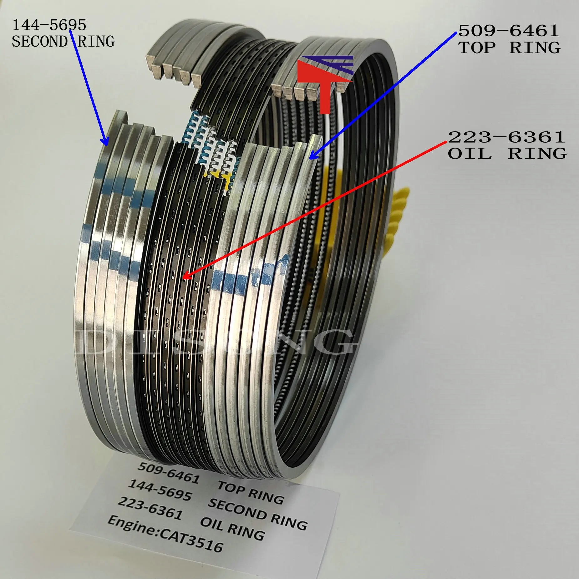 A máquina escavadora parte o anel de pistão 3516 509-6461 223-6361 144-5695