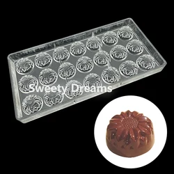 Sunflower Shape Belgian  Polycarbonate Chocolate Mold Cake Sweets Baking Candy Mould Bonbon Confectionery Tool Bakeware