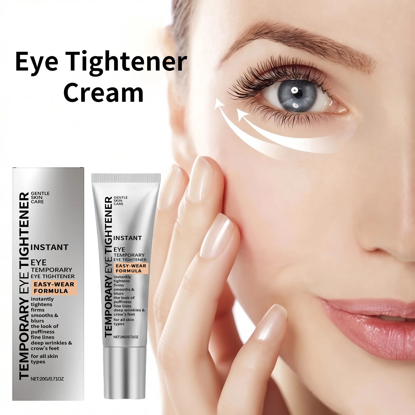 Creme Firmador para Olhos: Reduz Olheiras, Suaviza Linhas Finas, Elimina Rugas, Remove Bolsas, Efeito Lifting, Hidratante e Cuidado para a Área dos Olhos