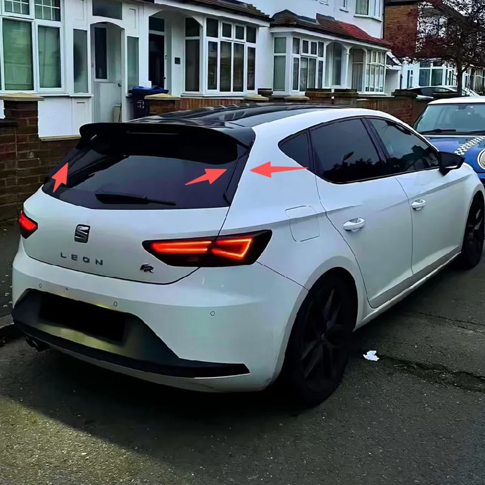 For 2013-2020 Seat Leon 5F FR MK3 5Door Hatchback Window Side Spoiler Car Window Trim Lip Roof Trunk Top Wing Splitter Tuning