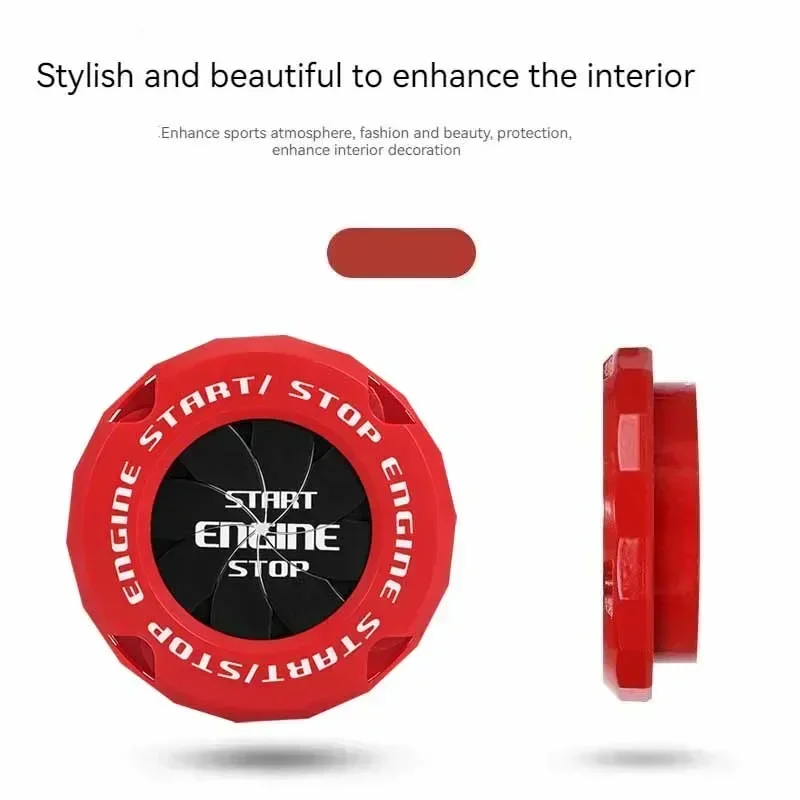 Car Onekey Start Stop Button Cover Car Interior Decor Sticker Engine Ignition Start Switch Protective Cover Motorcycle StartRing image 5