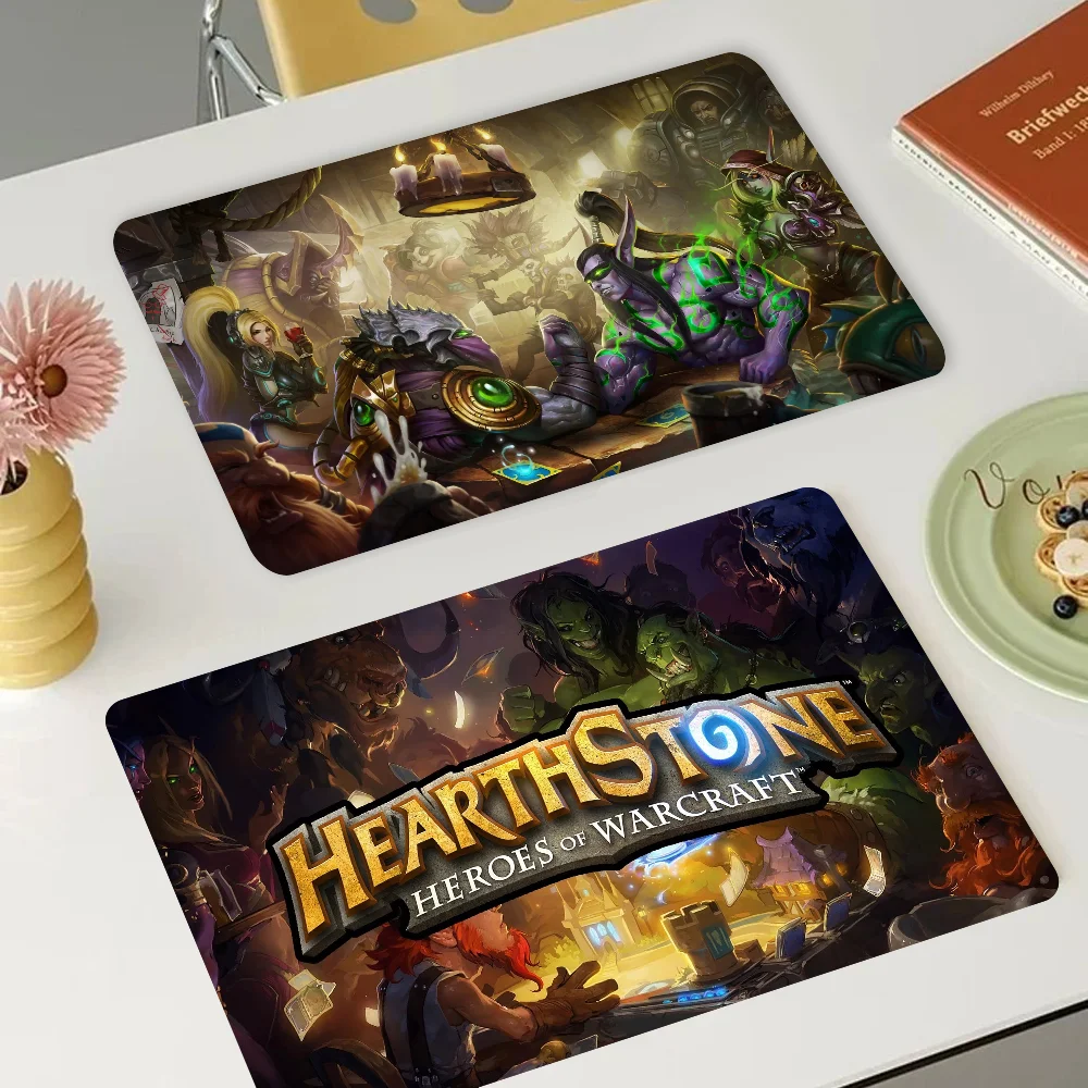 

Hearthstone Heroes Of Warcraft Coffee Tablewear Drain Pad Bathroom Square Absorbing Anti-slip Dry Mat Kitchen Dishes Cup Pad