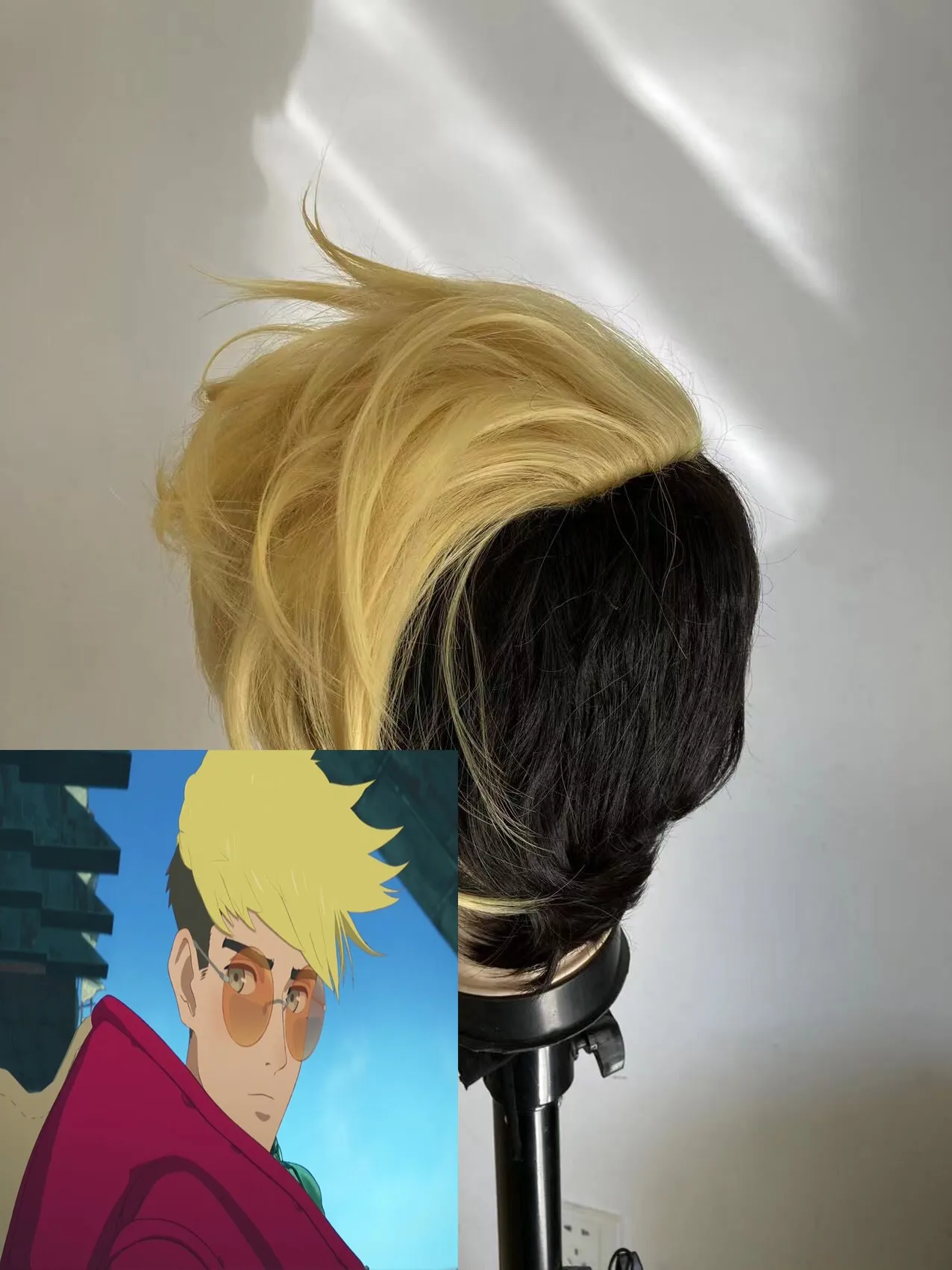 TRIGUN-Trigun-Stampede-Vash-The-Stampede short yellow black Cosplay Wig