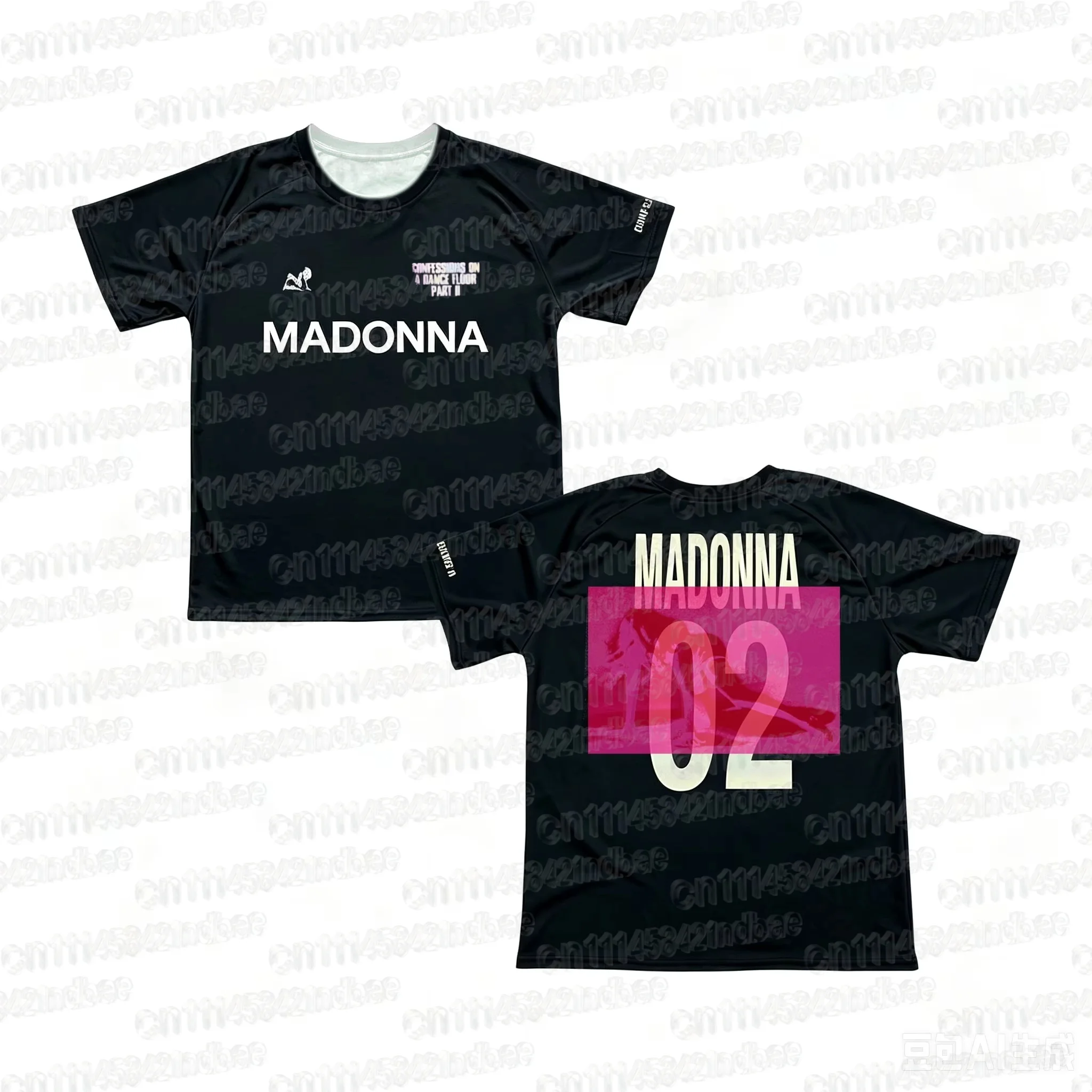 Madonna Confessions II Album Tour Unisex T-Shirt, 2026 Sommer Neu Kurzarm Mode Familienoutfit – Detail 7