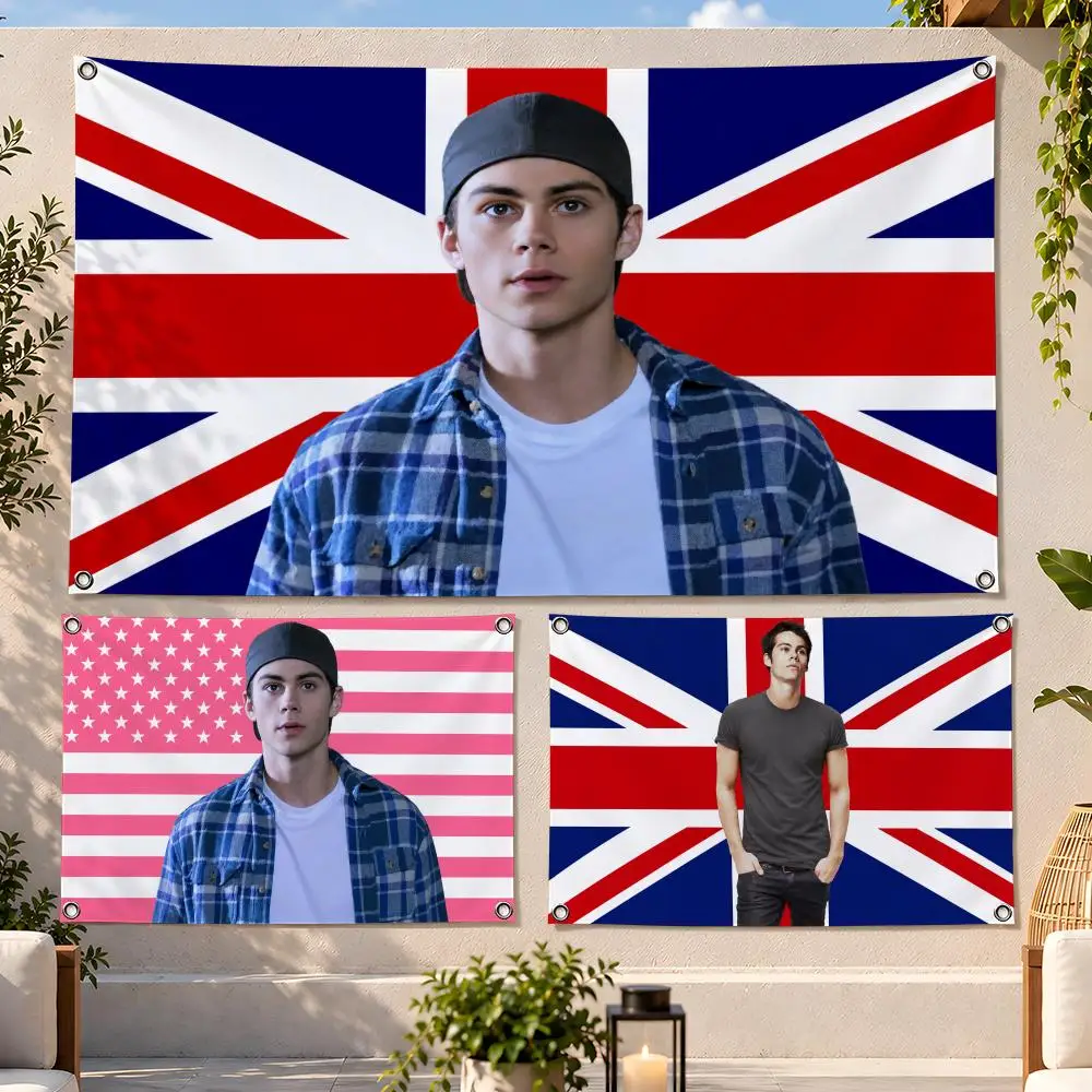 Actor Drama Dylan O'Brien Flags Fan Flag Banner Wall Hanging Outdoor Yard Camping Dorm Garage Party Home Decor Gift