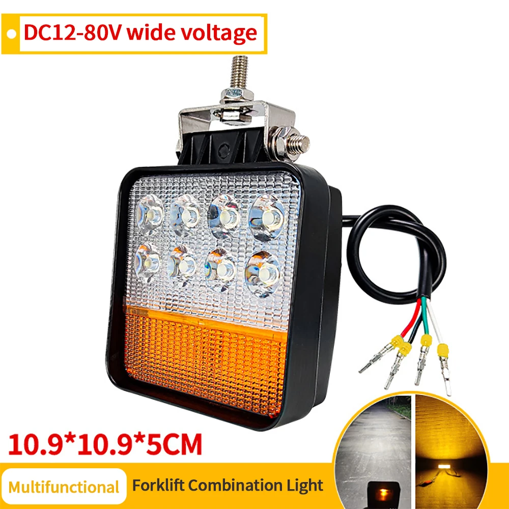 Multi-function LED Combination Light 4 Inch Forklift Light 12-80V Truck Signal Light Waterproof High Brightness Headlight