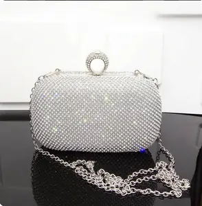 Mini Silver Bag Women s Tendance 2023 Luxury Handbag Crystal Wedding Clutch Bags for Bride Diamond Mobile Phones Shoulder Purse AliExpress