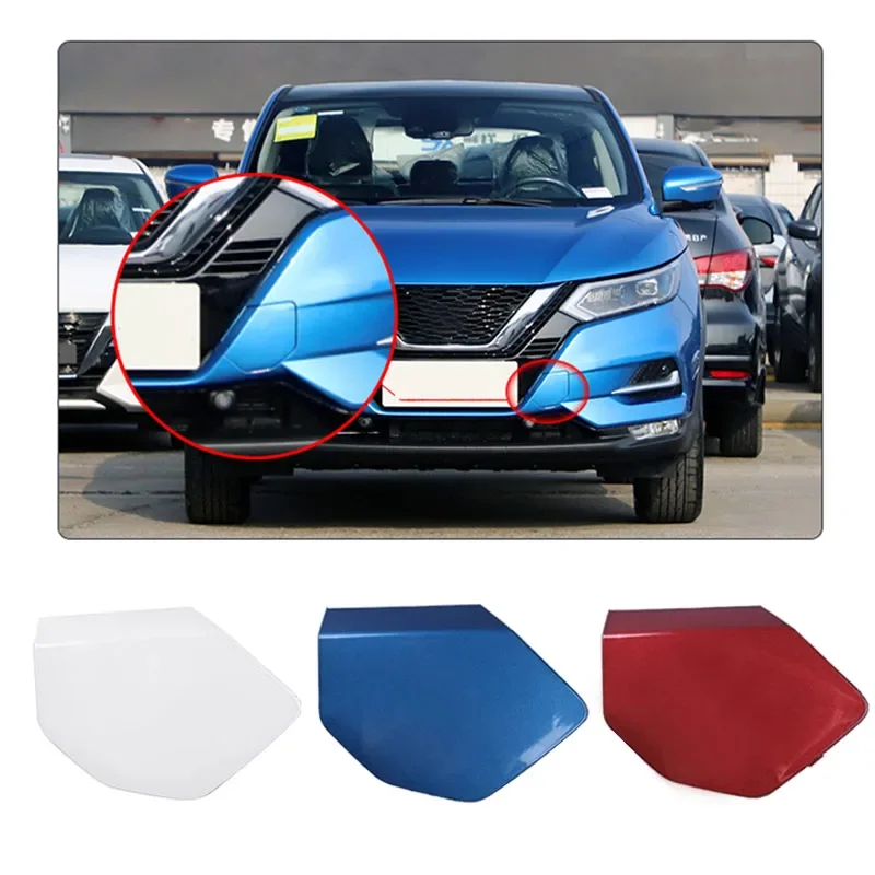 

For Nissan Qashqai J11 2019-2021 Trailer Cover Car Front Rear Bumper Tow Hook Cover Lid Towing Trailer Hauling Eye Cap