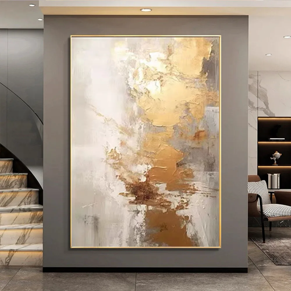 Abstract Palette Knife Colorful Thick Oil Texture Animal Oil Painting  Elephant Canvas Paintings Graffiti Pop Art For Kids Room