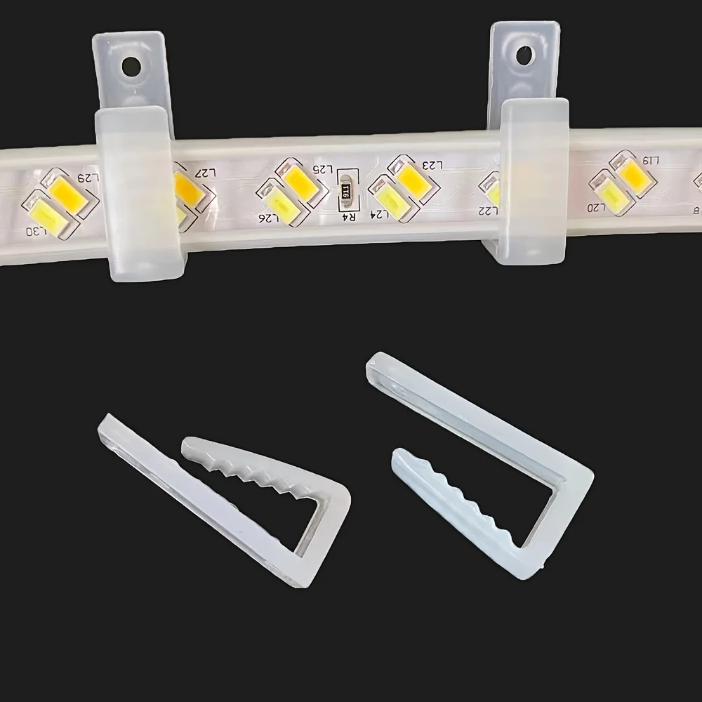 Universal 8-20mm LED Strip Fasteners Fix Clips Holder LED Connector Plastic Accessories For 2835 COB Neon Light Mounting Fixing