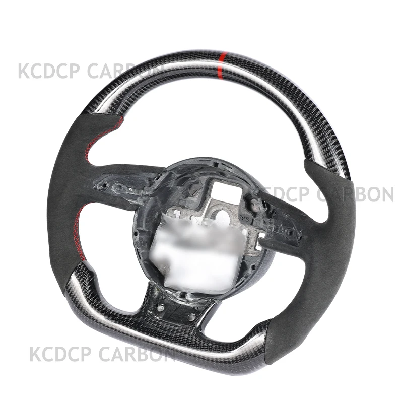 For Audi A3 A4 A5 A1 A6 A7 A8 RS3 RS4 RS5 S3 S4 S5 RS6 RS7 Q3 Q5 Q7 R8 TT Q8 MK3 MK2 8P LED Carbon Fiber Steering Wheel