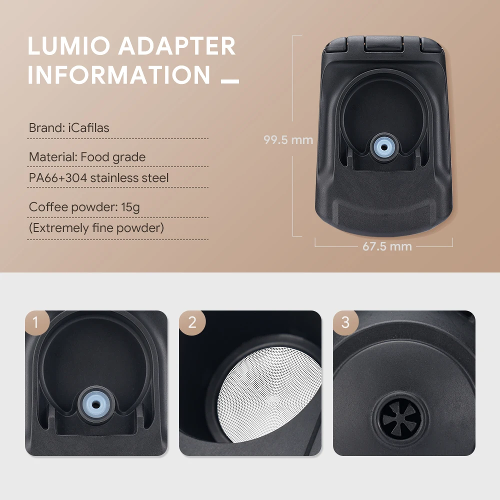 Coffee Adapter for Dolce Gusto Lumio DG325 Reusable Capsule Adapter Holder Espresso Coffee Capsula Filters Convert