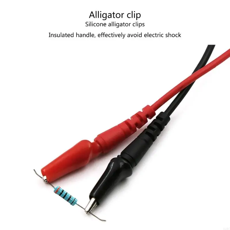 62KC Multimeter Test Leads with Clips Wire Piercing-Probe Clips,1000V Replacement Test Back Probe Set