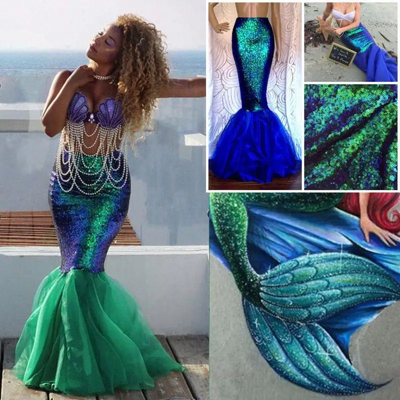loween Costume Cosplay Sirena f Fi Tail Abbigliamento tradizionale etnico per spettacoli teatrali da donna Cus Made Par Dr