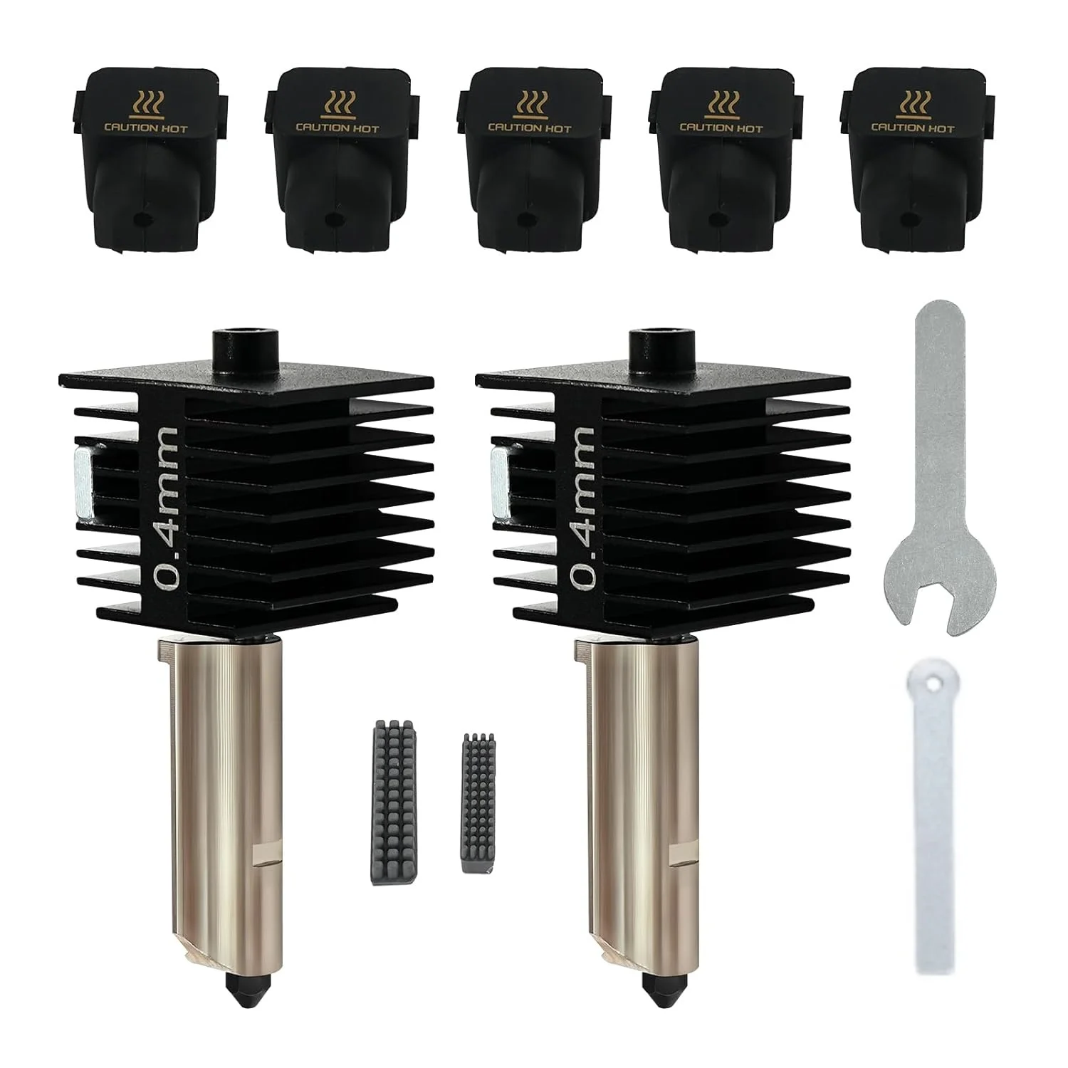 

2Pcs A1/A1 Mini Hotend Kit ,High-Temperature Hardened Steel Nozzle Extruder ,with Silicone Sock & Brush for Bambu Lab 3D Printer
