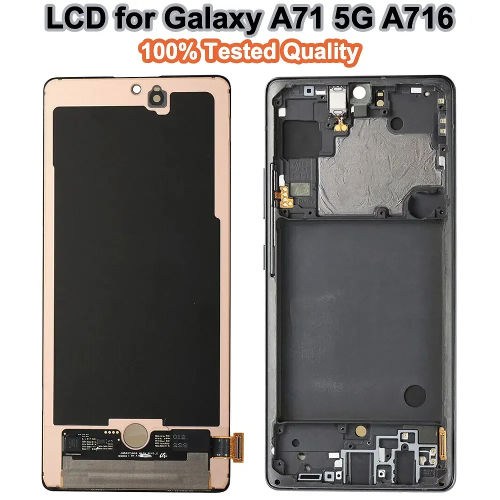 AMOLED LCD for Samsung Galaxy A71 5G A716 LCD Display Touch Screen Digitizer Replacement Assembly for Samsung A71 5G A716F A716U