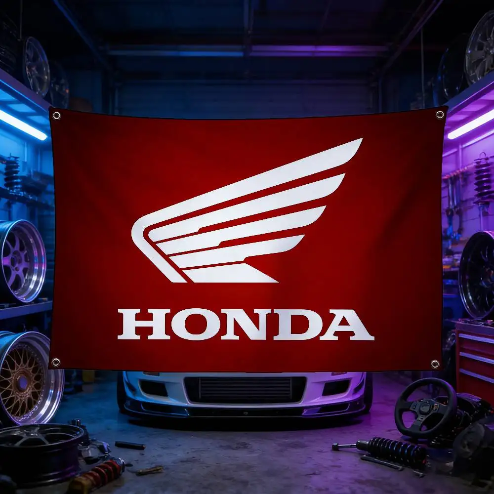 

Мотоциклетный баннер для HONDA Premium Flag, 120 г, полиэстер, экологичный, с принтом, водонепроницаемый, износостойкий, для домашнего декора и вечеринок