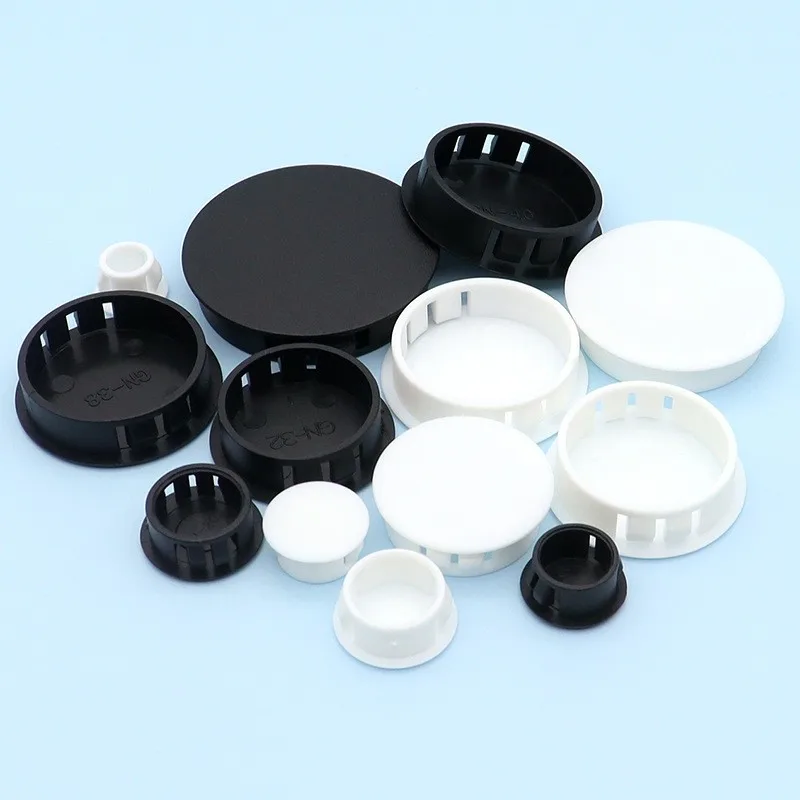 10/20/50PCS Quick Installation Small Rubber Hole Plugs Round Snap Panel Locking Hole Plug Screw Cover Black White