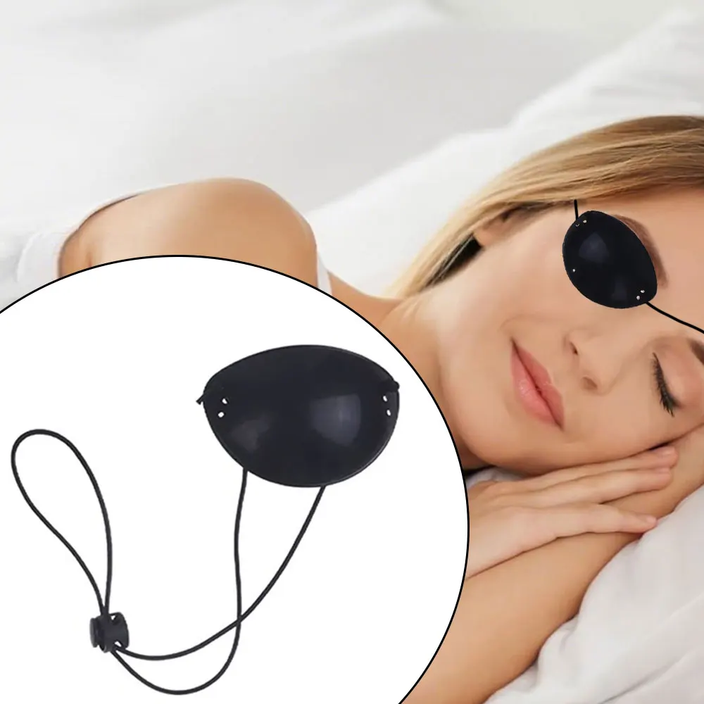 رقعة حملق أحادية العين لحماية العين باللون الأسود الشفاف للأطفال لتصحيح العين والغمامة