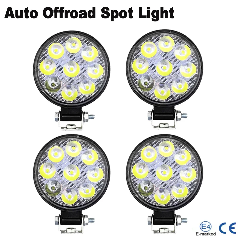 

Mini 9LEDs Light Bar 27W Work Light Round 6000K Car OffRoad Spotlight For Jeep Truck Motorcycle Tractor SUV ATV LED Headlights