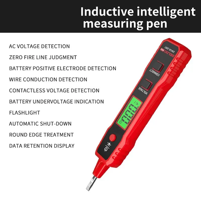 Smart Multifunctional Digital Display Electrician\'s Pen Tester Voltage Detector and Breakpoint Locator