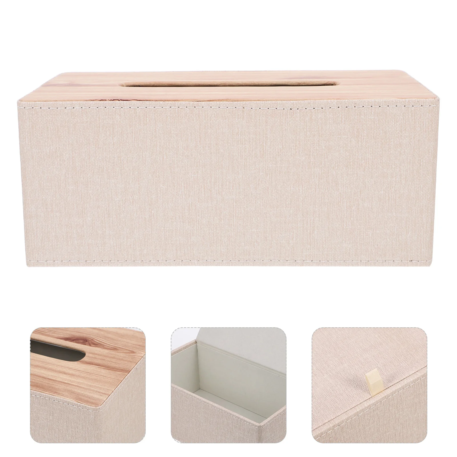 

Tissue Box Cover PU Holder Paper Towel Dispenser Storage Container Home Decor Napkin Case Living Room Hotel