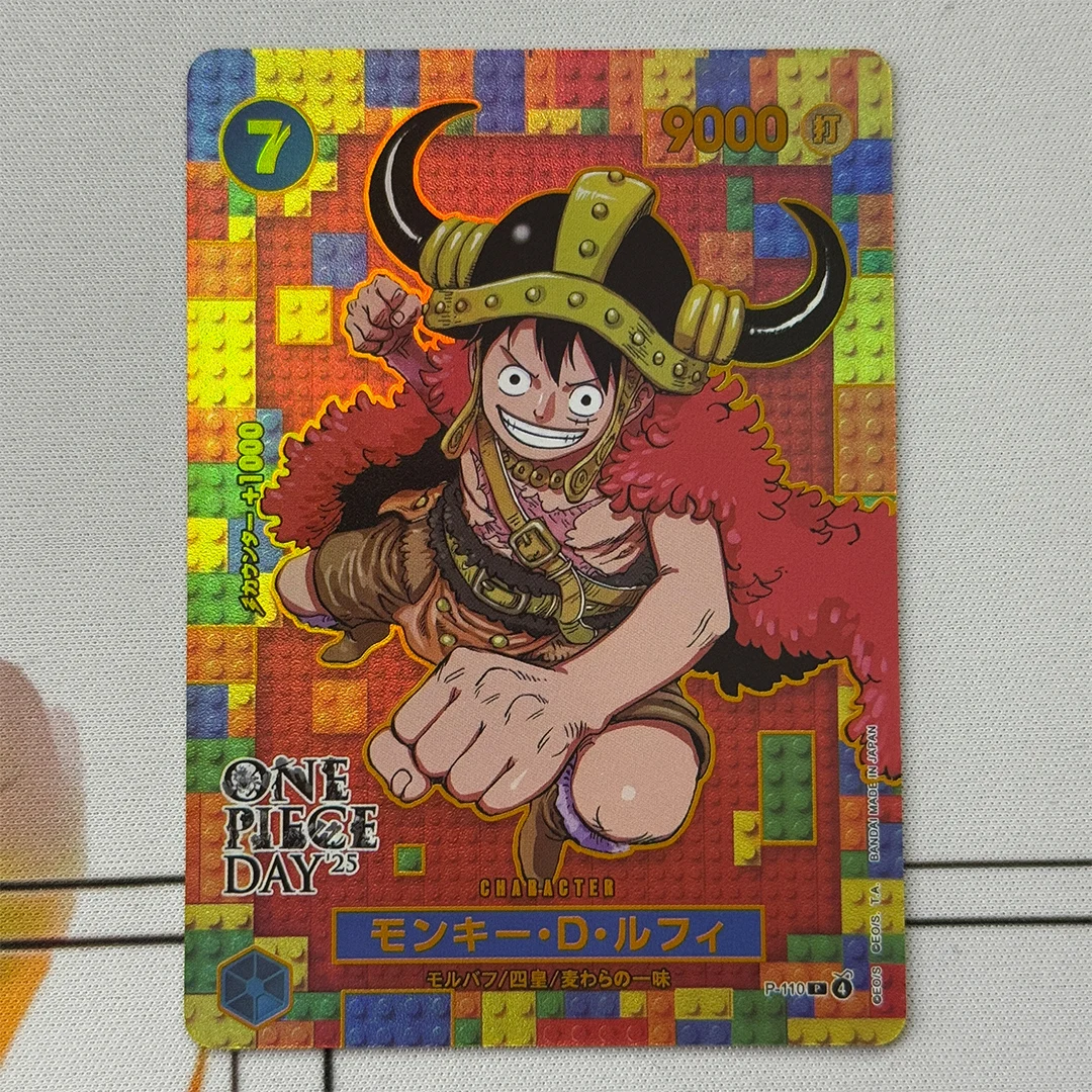 Cartão Proxy Japonês 2025 Coleção Premium One Piece Day'25 # Cartão Colecionável Monkey.D.Luffy 110 OPCG P-110 Presente de Anime