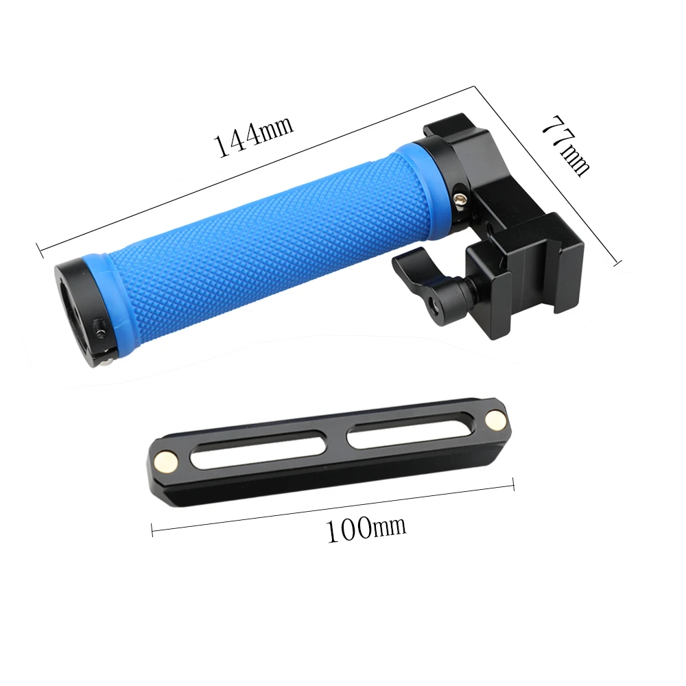 Kit impugnatura NATO con impugnatura superiore per fotocamera CAMVATE con pattino freddo e binario NATO a sgancio rapido da 100mm per videocamera DSLR