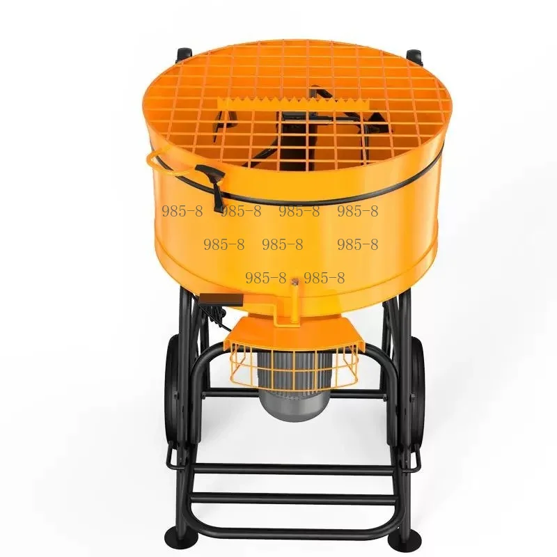 Portable small vertical flat mouth forced cement mortar mixer