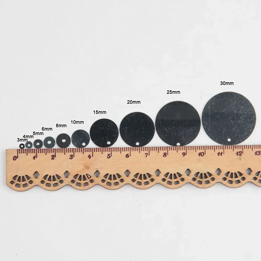 Paillettes dorate 3mm 4mm 5mm 6mm Tazza piatta Paillettes rotonde allentate per artigianato Decorazione cucito Accessorio fai da te Lentejuelas Para