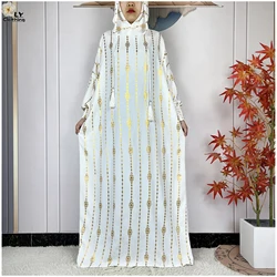 New Long Sleeves Two-Hat Abaya Loose Muslim Ramadan For Women Prayer Clothes Dubai Turkey Islam Dress African Kaftan Women Dress