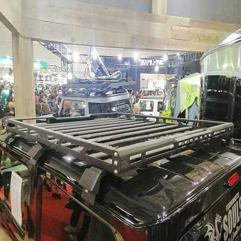 

Универсальный багажник на крышу автомобиля: стальной багажник с LED-балкой, грузовая платформа-корзина, алюминиевый сплав