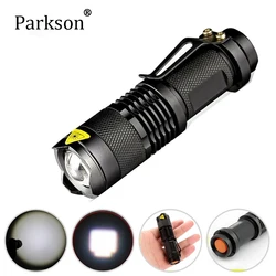 Linterna Led impermeable Q5 de 2000lm, 3 modos, multifunción, con zoom, portátil, para defensa personal, sin tazer shock, Mini Penlight