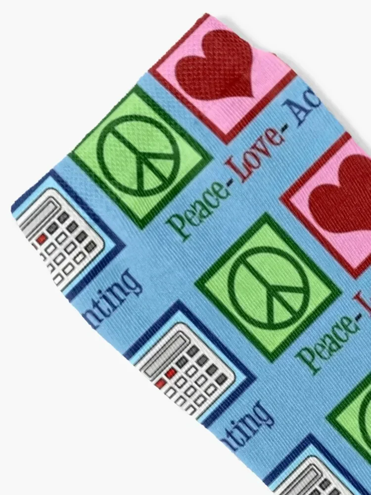 Peace Love Accounting Socks tennis Crossfit Argentina anti slip football Socks Women's Men's