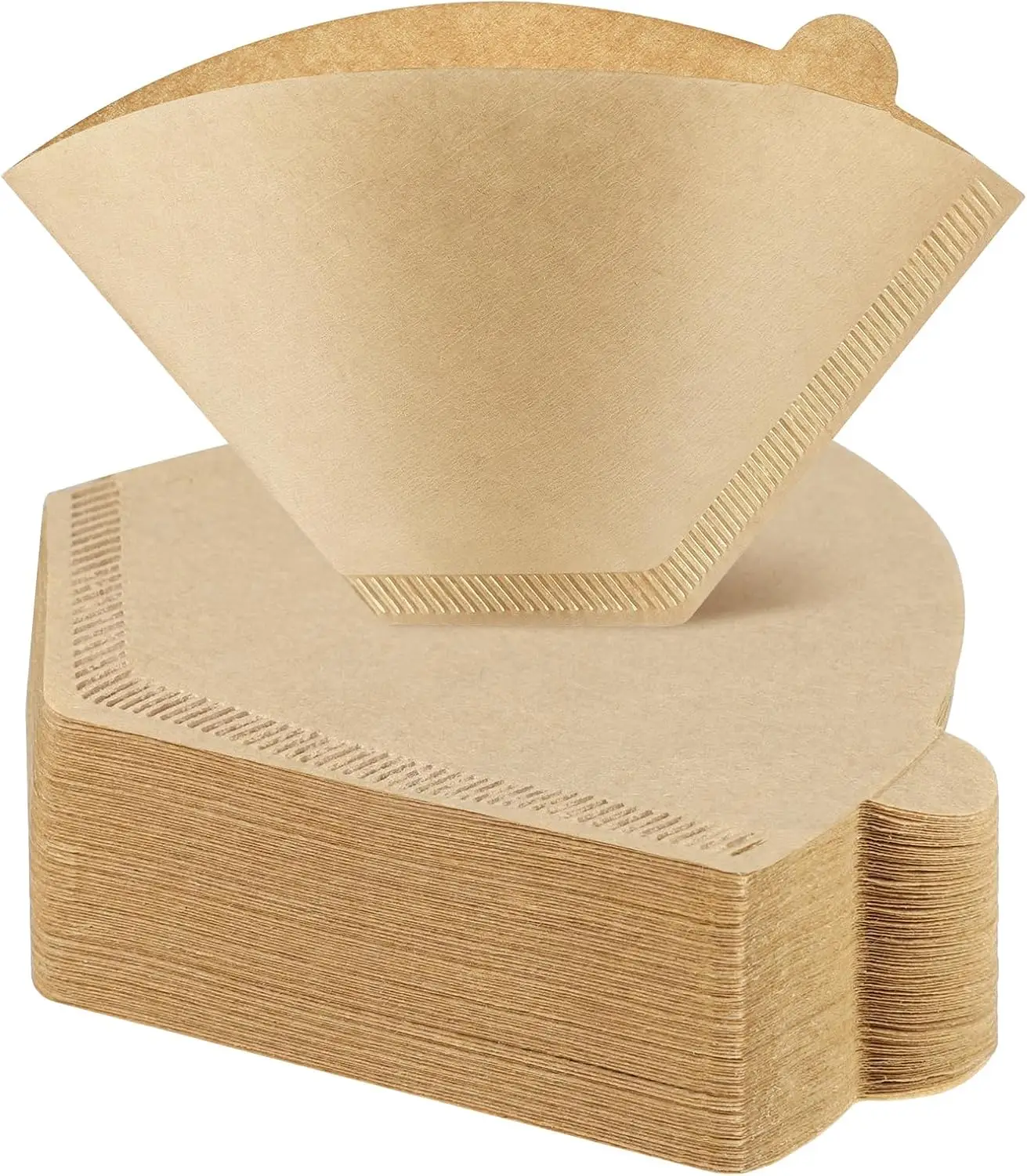 

120 Unbleached #4 Cone Coffee Filters, 8-12 Cup Capacity, Compatible with Drip and Pour Over Makers