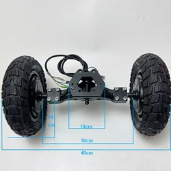 Dual Drive Rear Axle Motor Wheel Kit Electric Skateboard Transport Robot High Torque 24V 36V 48V 500W 1000W 10 inch