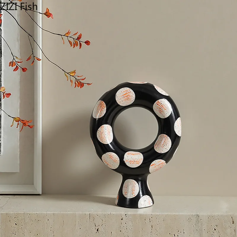 Pop Art Vase Modern Handicraft Desk Decoration Artificial Flower Decorative Flowers Arrangement Floral Vase Room Aesthetic Decor