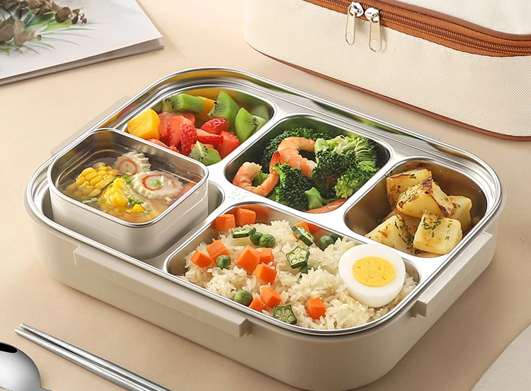 304 stainless steel framed lunch box for middle school students and primary school students.