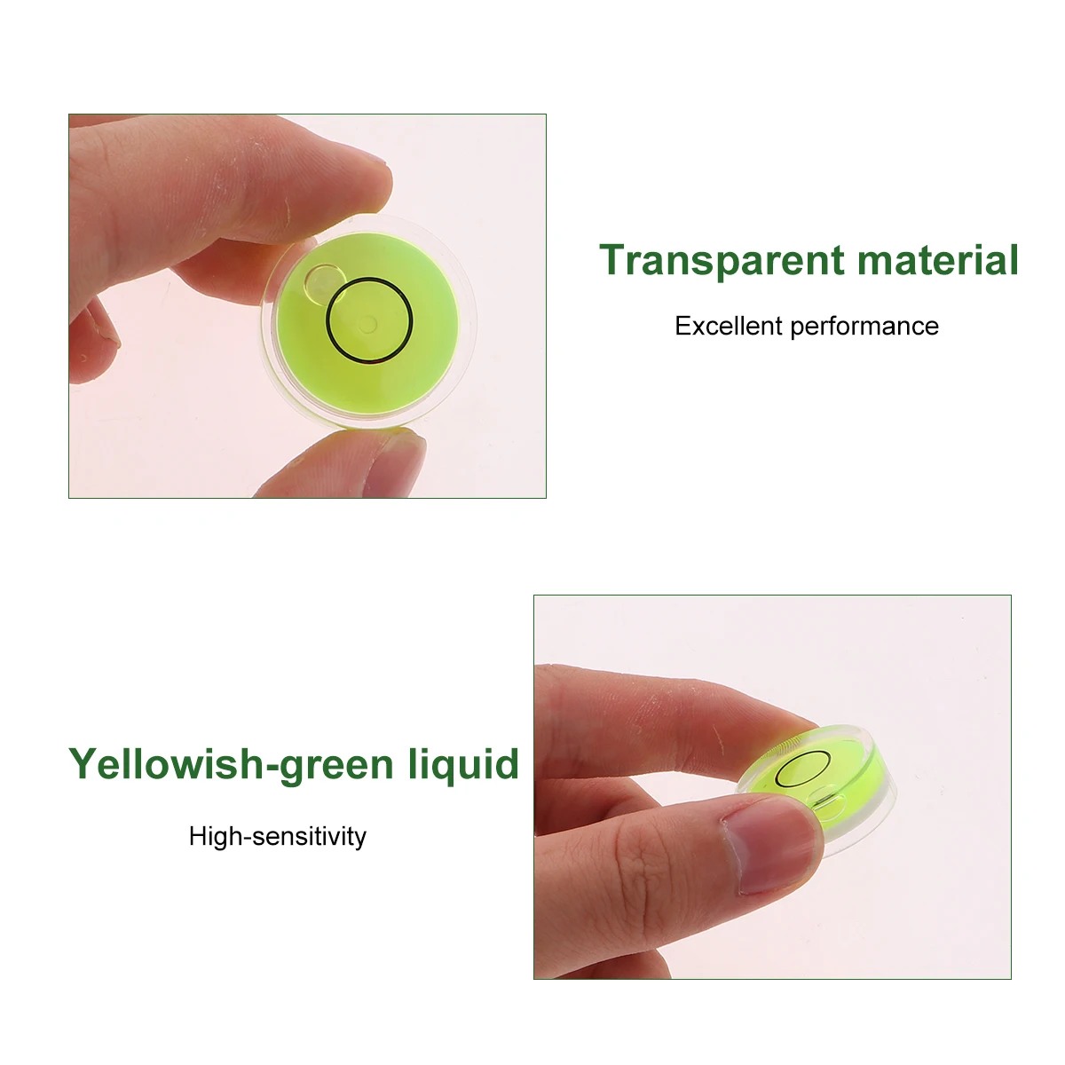 10pcs Circular Bubble Level Acrylic High Precision Horizontal Leveler For Measuring Tools Ruler