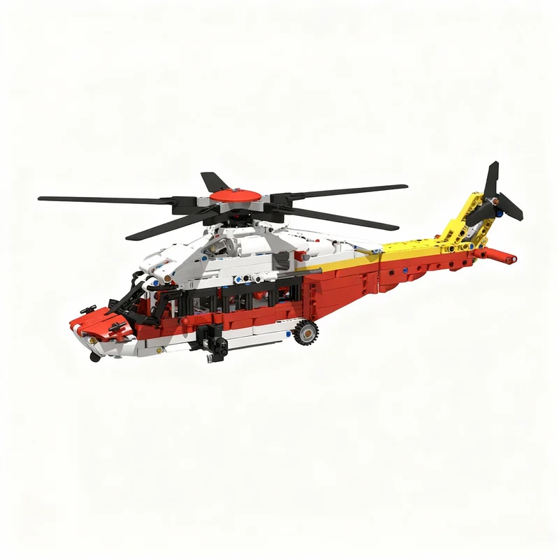 

1117pcs MOC Mini Airbus H175 Rescue Helicopter Technical Model Building Blocks Construction Toys Christmas Gifts Brick Kids