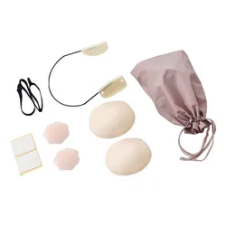 Kit Reusable Strapless Silicone U-Shaped Bra Invisible Bra Gathering Nipple Stickers Deep Plunge Bra Frontless Bra