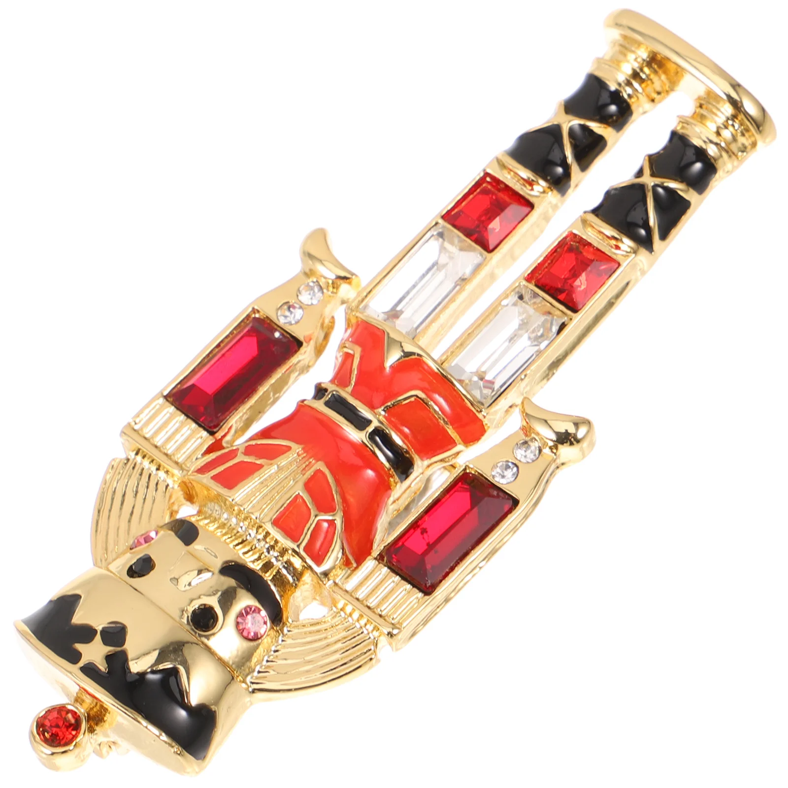 

Nutcracker Brooch Soldier European American Cute Decorative Metal Bright Color Excellent Nutcracker Soldier Pin Chest Needle