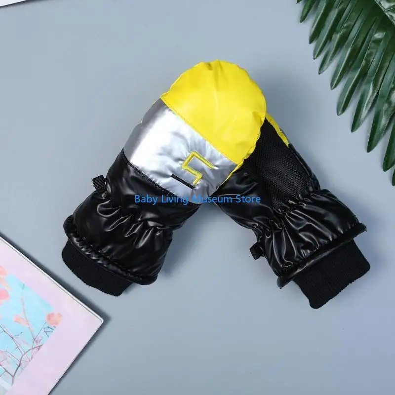 

P31C Cartoon Bright Face Ski Gloves for Learning How to Ski and Snowboard for Outdoor Sports Skiing Cycling Hiking