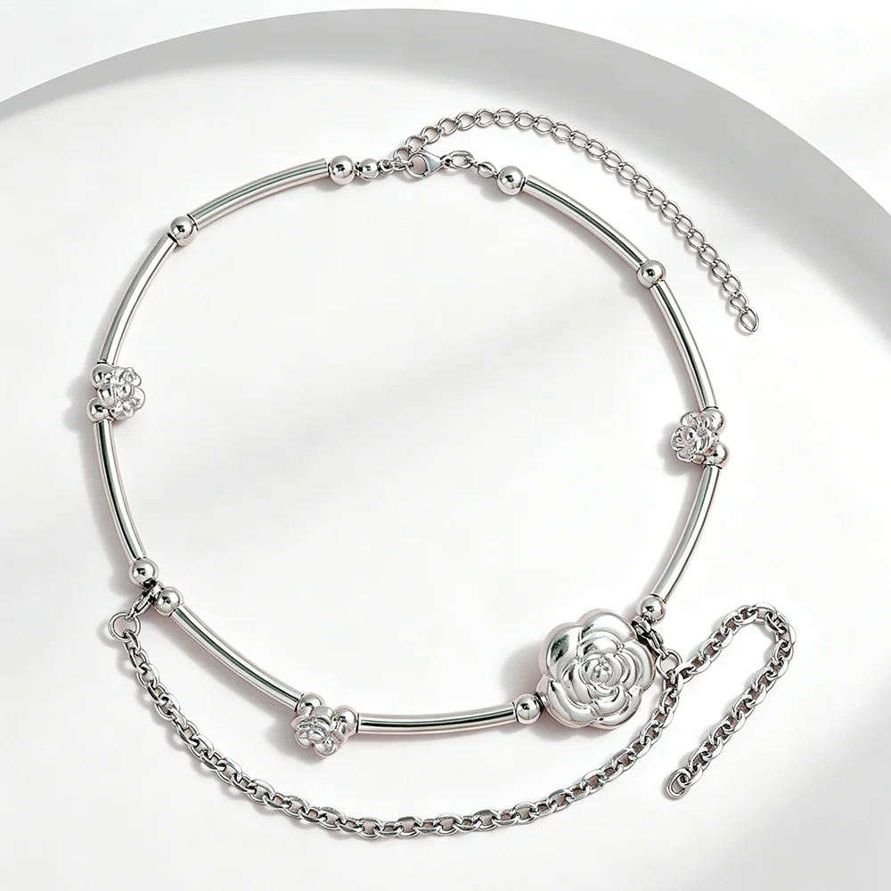 Colar Gargantilha Camélia Esti - Layered Pendant Necklace Aesthetic avaliação e preço