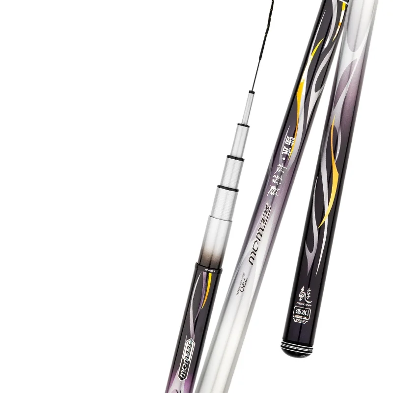 

SEEWOW 19 Tune Ultralight Superhard Taiwan Fishing Rod Carbon Telescopic Rod Power Carp Pole 6.3m-8.1mm Fish Pole Canne A Peche