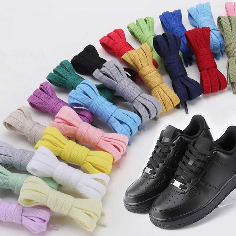 New 0.8cm Wide Flat Premium Suitable for A Variety of Shoes Shoelaces Unisex Solid Color Durable Shoelace 1Pair/3Pair
