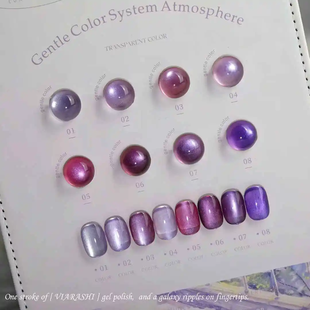 8 قطعة 15 مللي الأرجواني القط العين جيل للأظافر مجموعة طلاء أظافر شبه دائم مسمار الفن تمرغ قبالة UV LED لتقوم بها بنفسك هلام الورنيش للتقليم #3