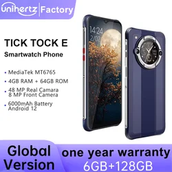 Unihertz – Smartphone Ticktock E 4 go 64 go débloqué, téléphone portable, batterie 6000mAh, écran 6.5 pouces, Android 12, charge rapide 20W
