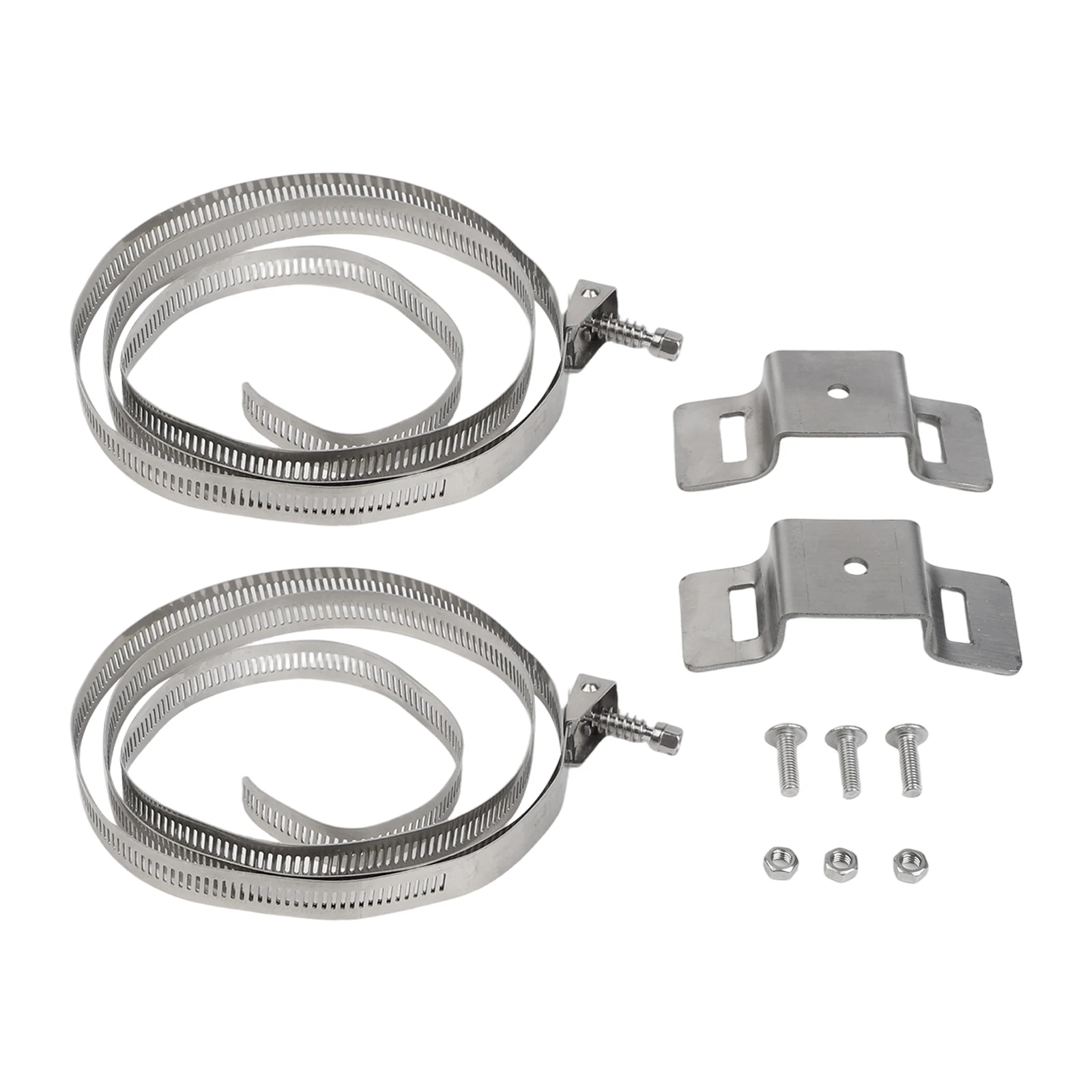 Metal Adjustable Sign Holder Road Sign Mounting Kit for Large Posts Fits Round and Square Poles for Outdoor and Utility Use